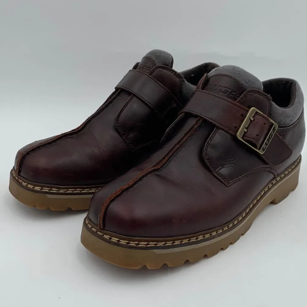 Lugz Men’s Brown Leather Buckle Shoes Made in USA Size EU 43 Y2K workwear